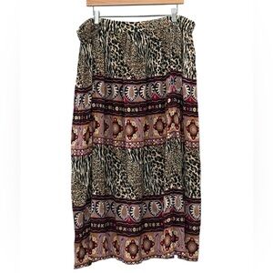 Radcliffe By sag harbor Multicolor Patterned  Maxi Skirt Medium